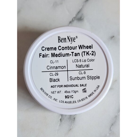Ben Nye Creme Contour Wheel Medium-Tan TK-2 Makeup Palette 4x Colors Professiona - Picture 2 of 4